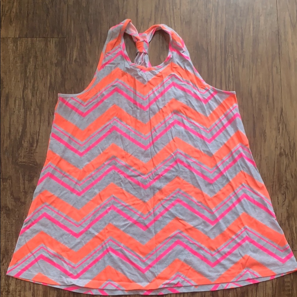Multicolor razor back tank